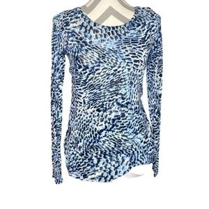 Philosophy Snake Print Long Sleeve Blue